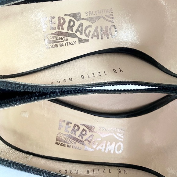 Salvatore Ferragamo ‘Genie’ Leather Peep-Toe Wedge - Picture 10 of 14